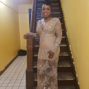 lace maxi floor length dress